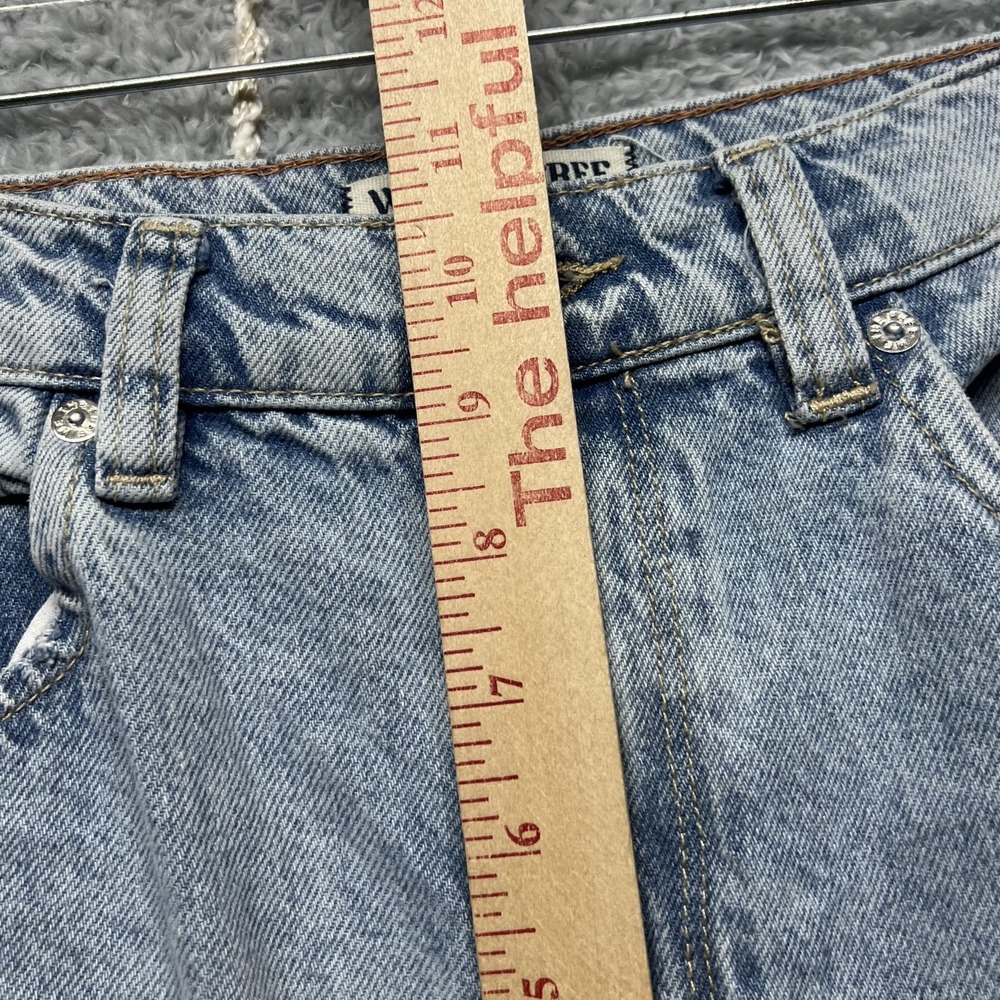 We The Free Tinsley Baggy High Rise Straight Leg Jeans Womens 26 Blue Bright Eye - Picture 14 of 15